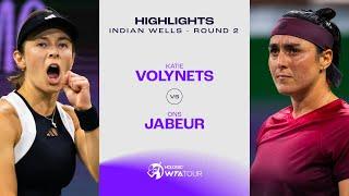 Katie Volynets vs. Ons Jabeur | 2024 Indian Wells Round 2 | WTA Match Highlights