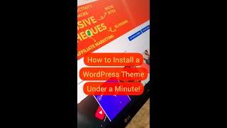 How to import and install WordPress theme under a minute? | WP guide | #shorts