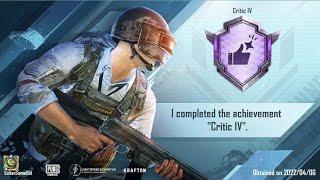 Critic IV (Achievement) Rate Your Teammates 500 Times After Completing a Match | Sami Pubg Player |