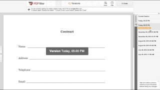 Worry-Free Editing with Versions in PDFfiller