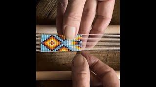 How I'm making my next  Native  American style seed bead  loom bracelet part 1