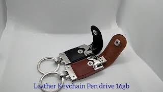 Nisa Mart Leather Keychain Pen drive 16gb