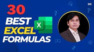 Top 30 Most Important Excel Formulas | Excel Formulas in 30 Mins