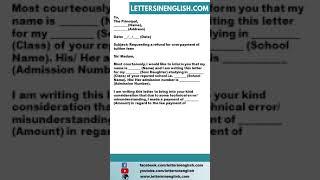 Request Letter to School for Refund of Tuition Fee Overpayment Sample
