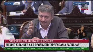 Máximo Kirchner a la oposición: "Aprendan a escuchar"