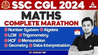 SSC CGL 2024 | SSC CGL Maths Marathon Class by Akshay Sir | CGL Maths Most Important Topics