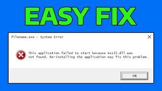 How To Fix Mss32.dll File is Missing Error in Windows