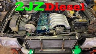 2JZ Diesel into Toyota Tacoma! Part 1 // Om606