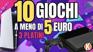 10 GIOCHI A MENO DI 5 EURO + 3 PLATINI FACILI #videogiochi #playstation #youtubeitalia