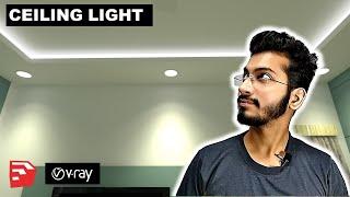 How to make CEILING LIGHT  in Vray for Sketchup || DV Studio
