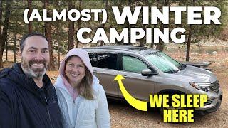 Winter Camping in Our Honda Pilot Microcamper | Okanagan Valley, British Columbia | Early Retirement