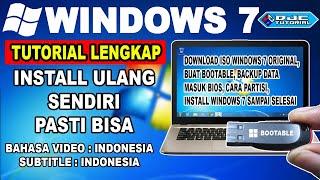 CARA INSTALL WINDOWS 7 LENGKAP [ Download ISO, Buat Bootable, Backup Data, Masuk Bios, Install ]