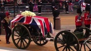 The gun carriage procession to St Paul's