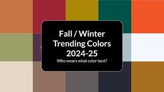 Pantone 2025 - Fall / Winter Colors