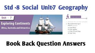 8th Std Social Geography unit 7 book back answers