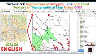 Digitization of Polygon, Line and Point Feature in Topographical Map Using QGIS