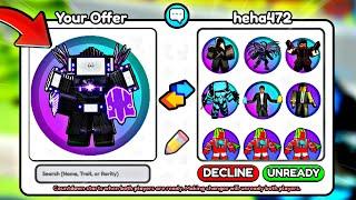 Trade New Shield Upgraded Titan TV Man Cosmic  for GOOD OFFERS in Skibidi Tower Defense New Update!