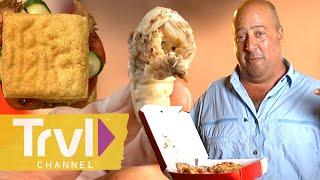 The WILDEST Foods Andrew Couldn’t Finish Eating | Bizarre Foods | Travel Channel