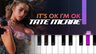 Tate McRae - It's Ok I'm Ok (Piano Tutorial)