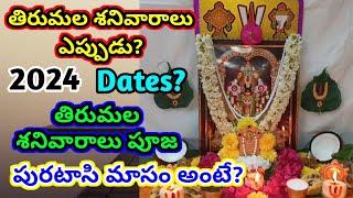 Tirumala sanivaralu 2024 pooja | tirumala sanivaralu 2024 dates | puratasi masam 2024