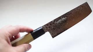 Yoshihiro ZAD AUS10 Clad 45 Layers Damascus Nakiri 165 mm