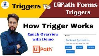 Quick Overview of Triggers and UiPath Form Triggers with practical example || How Trigger works