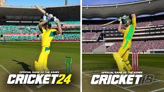 CRICKET 24 Vs CRICKET 19 COMPARISON | Gameplay, Graphics & More