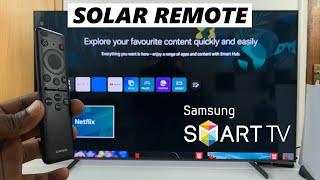 How To Use The Samsung Smart TV Solar Remote