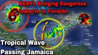 Hurricane BERYL to Restrengthen & Unleashing Impacts, Tropical System Moving by Jamaica• 05/07/24