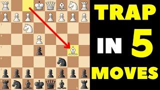 Ruy Lopez Opening TRAP For Black [Win In 5 Moves]