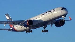 -25°C CLOSE UP LANDINGS at Moscow Sheremetyevo Airport [SVO/UUEE] | Plane Spotting 2024