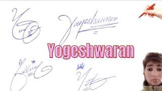 Yogeshwaran name signature style