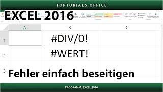 Wert & Division - Fehler beseitigen (Excel) #DIV/0! & #WERT!