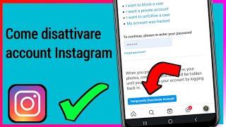 Come disattivare l'account Instagram (NOVITÀ) | Disattiva temporaneamente l'account Instagram