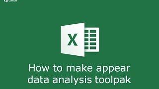 How to Resolve " Data analysis tool pak not showing in excel"