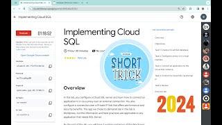 [2024] Implementing Cloud SQL || #qwiklabs || #coursera  ||  [With Explanation️]