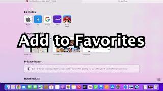 How to Add to Favorites on Safari MacBook