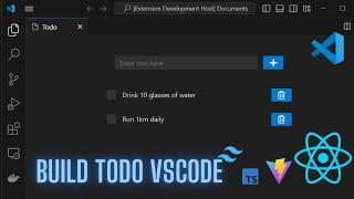 Build a TODO VSCode extension using React.js