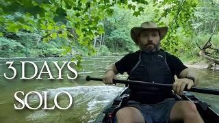 3 Days Solo Riverside Camping in the Wilderness | Canoe Camping | Morning Rain