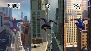 The Amazing Spider man 2 Mobile Vs The Amazing Spider man 2 PC Vs Marvel's spiderman PS4 !!