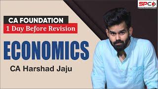 CA Foundation ECO 1 Day before revision By CA HARSHAD JAJU