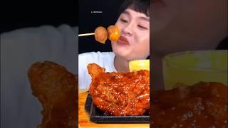 EATING CHEESE BALLS AND SOTTEOK SOTTEOK WITH CHEESE SAUCE #shorts #mukbang #cheeseballs #koreanfood