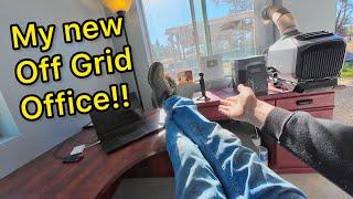 My off grid EcoFlow powered office!  And the new Alternator Generator!
