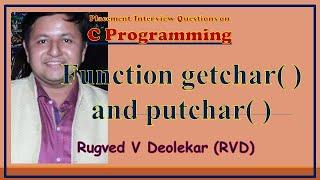 C Question 27: Function getchar( ) and putchar( )