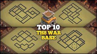 TOP 10 TOWN HALL8 (TH8) WAR/CWL BASE | TH8 WAR/CWL BASE COPY LINK - CLASH OF CLANS