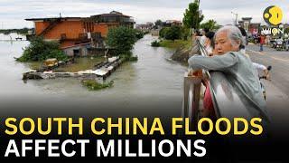 China Floods: Heavy rains flood streets and trap hundreds in southern region of China | WION LIVE