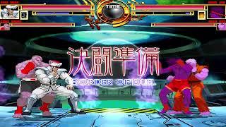 NICK54222 MUGEN: Shin M. Bison and Boss Sagat VS Nega Joe and Nega Ryo