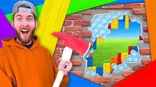 100 Layer Wall w/ 100 DIFFERENT Layers! *UNBREAKABLE CHALLENGE*