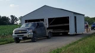 How to Lift & Move Garage with a Trailer using Telephone Poles