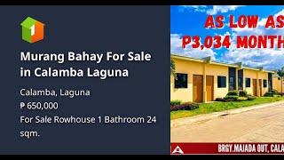 Murang Bahay For Sale in Calamba Laguna